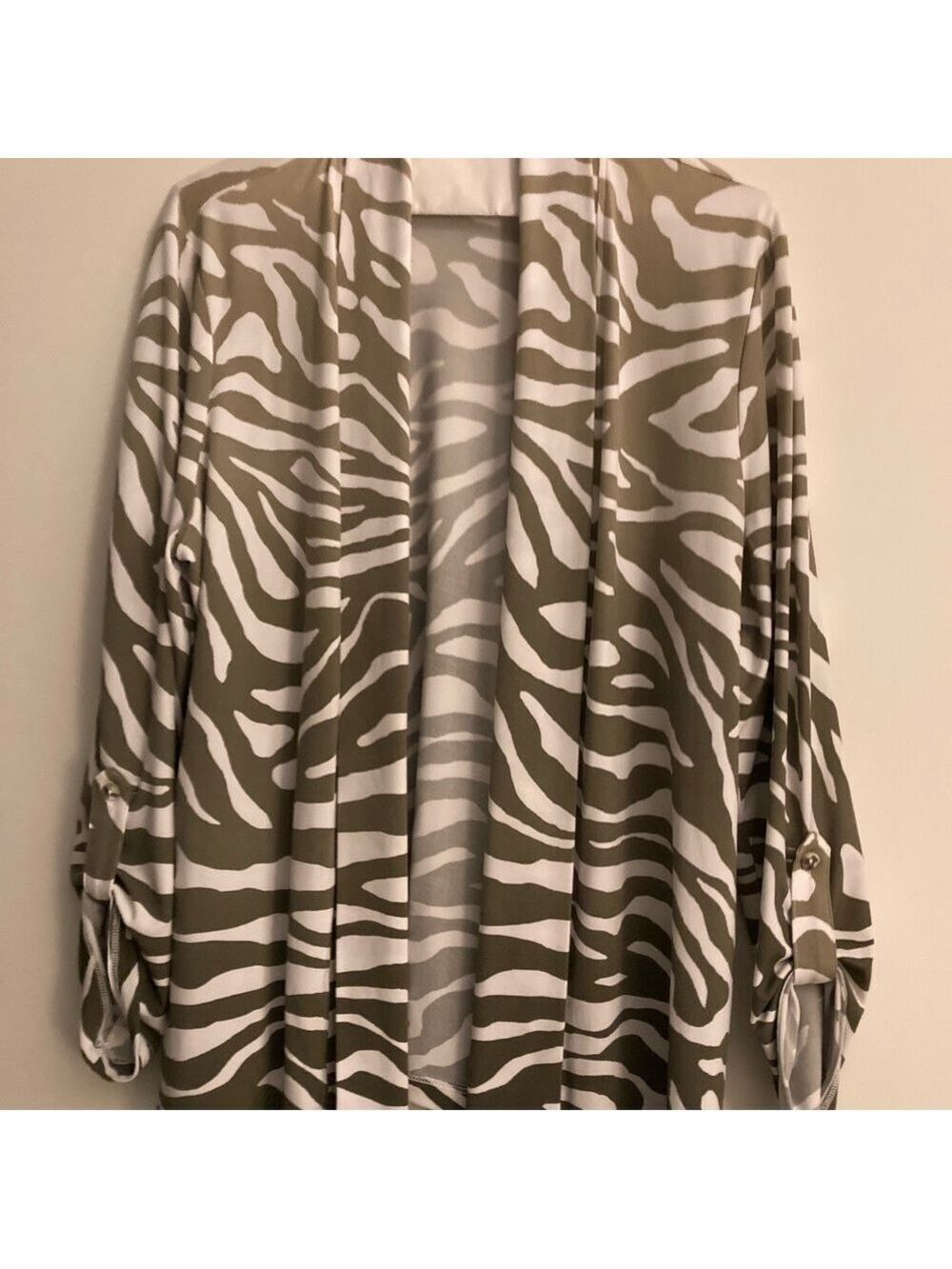 Chico’s Zebra Print Open Cardigan